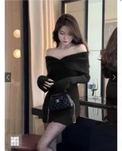 グレイル 襟2Wayリボンニットミニワンピース yz652