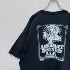 アロガントバスタードエール Tシャツ ラベルロゴ 米国 クラフトビール 黒 古着