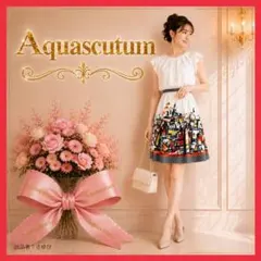 高級❤️希少❤️Aquascutum❤️アクアスキュータム❤️フレアスカート❤️膝丈❤️総柄のサムネイル
