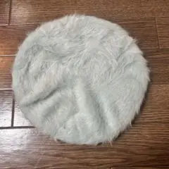 popsy cham ポプシーチャム ファー ベレー帽 SAX サックス 水色
