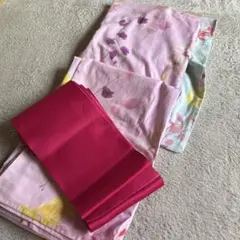 Rady 浴衣 帯セット ピンク 花柄のサムネイル