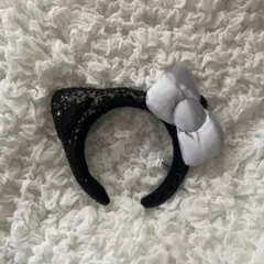 ユニバ キティ カチューシャ 黒