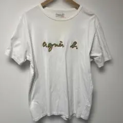 agnès b. ロゴ入り ホワイト Tシャツ
