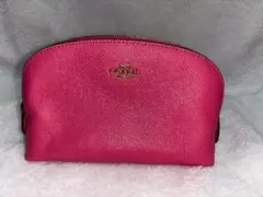 COACH ピンク レザーポーチ