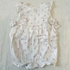 【タルティーヌエショコラ】フラワープリントロンパース