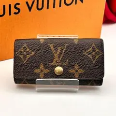 ルイヴィトン モノグラム 4連 キーケース ミュルティクレ4 レザー 良品