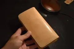 ロングウォレット 長財布 昭南多脂ベンズ グレージング加工 - メルカリ