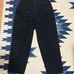 黒 コーデュロイ ストレートパンツ