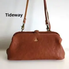 TIDEWAY★タイドウェイ★レザーショルダーバッグ　ブラウン　日本製　横長のサムネイル