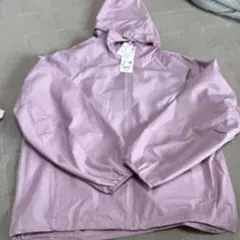 M ポケッタブルパーカー ピンク ホワイト系水色