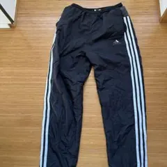 adidas 黒 ストライプ 長ズボン 160