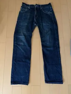 児島産 ダークブルー ストレートデニム size 32 - メルカリ