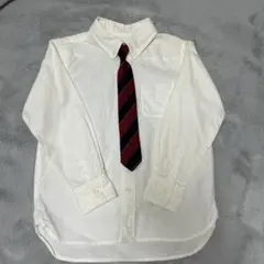 無印良品　長袖コットンシャツ 120cm ネクタイ付き