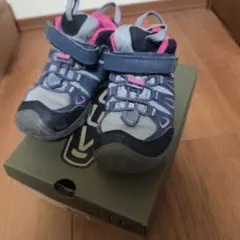 KEEN キッズ ハイキングシューズ ネイビー/ピンク