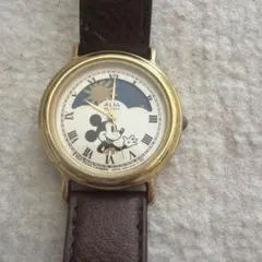 A-5 SEIKO ALBA 80年代ミッキーマウス　ムーンフェイズ　新品ベルト