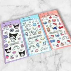 ペタメロステッカー シール サンリオ シナモロール クロミ キティ3枚