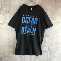 Y3763古着　Tシャツ バックプリント　黒　90s Y2K