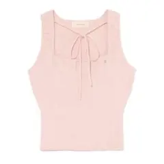 Hein ribbon knit tops pink - メルカリ