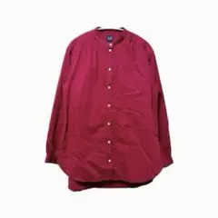 GAP ギャップ【S】メンズシャツ コットン100% 長袖 ボルドー カジュアル