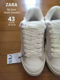 【新品!!】ZARA ファットレース スケートスニーカー 43 OffWhiteのサムネイル