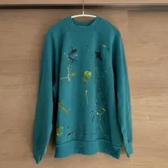 vintage Painted Sweat turquoise vintage