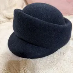 ウール ダークブルー キャスケット