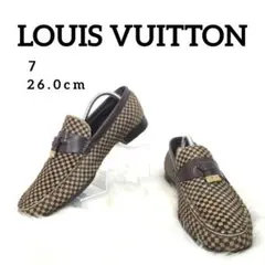 LOUIS VUITTON ルイヴィトン ダミエ ハラコ サンダル ミュール37