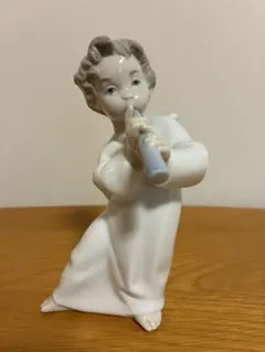LLADRO 天使の置物 笛を吹く天使 フィギュリン