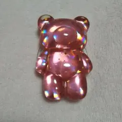 クマ型ピンクアクリルスマホスタンド 約8cmのサムネイル