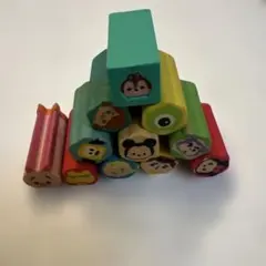 ツムツム　消しゴム　スタンプ　ぷっちょ　ミッキー　ミニー　チップ　バズ　アナ