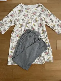 マタニティ パジャマ 花柄 LL