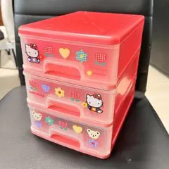 【激レア】ハローキティ 3段引き出し レトロ 年代物 赤 キティちゃん