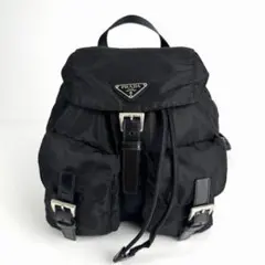 美品✨PRADA バックパック　ナイロン　ナッパレザー B6821 ブラック 美品✨PRADA バックパック ナイロン ナッパレザー B6821 ブラック