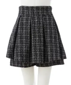 INGNI ツイードタックフレアスカパン