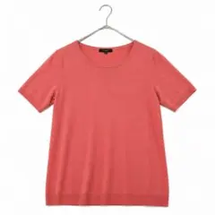 696⑦,7-IDconcept 半袖ニット ピンクのサムネイル