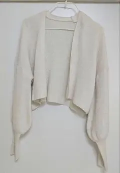 【GRL】ボリュームスリーブニットカーディガン アイボリー(mb1466)