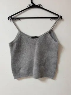 Kastane カスタネ ビスチェ ニットキャミソール グレー 秋冬 女性