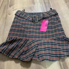 オゾック　スカート　サイズ38 冬用　膝上丈　チェック柄