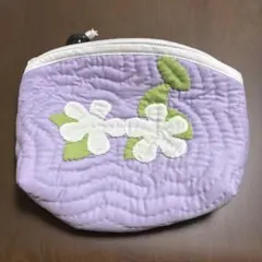 Moana Quilts ラベンダー花柄ポーチ