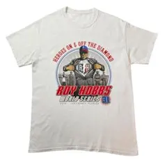 Tシャツ　草野球　グラフィック　バックプリント　企業　アドバタイジング　ホワイト
