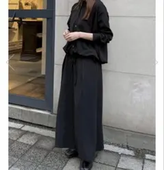 FLORENT 2026SS パーフェクトジャージースカート　ブラックのサムネイル