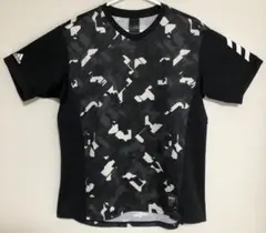 adidas サッカーフットサル プラクティスシャツ Ｌ黒×白AEROREADY