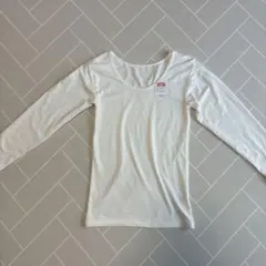 裏起毛 インナー 肌着 長袖 ホワイト Mサイズ