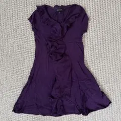 ラルフローレン カットソーフリルワンピース 紫 S(7)