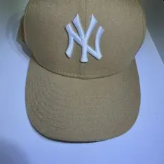 ヤンキース 59FIFTY ベージュ 白 キャップ 7 3/4