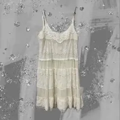 RETRO GIRL レース キャミ ワンピース 白 ベージュ