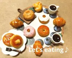 ミニチュア　食べ物セット ドーナツ・パン　ハンドメイド