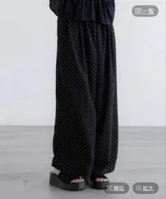 JEANASIS 【接触冷感】アソートガライージーパンツ ブラック系その他2