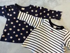 【2枚セット販売】プティマイン長袖トップスセット 80cm