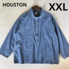 大きめ HOUSTON ヒューストン WABASH プルオーバーシャツ ボックス